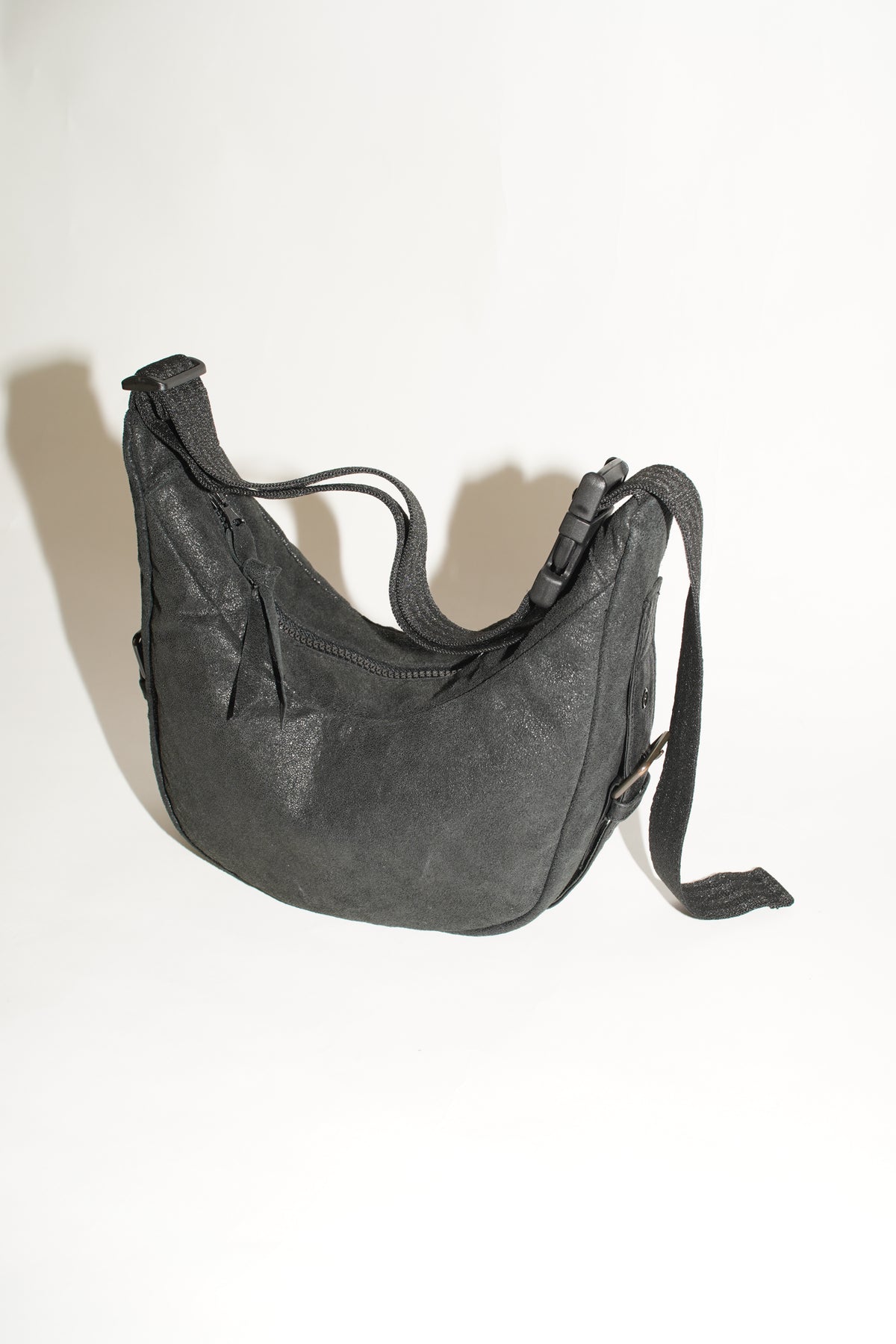 Two-Way Bag | Schwarzes mattes Leder