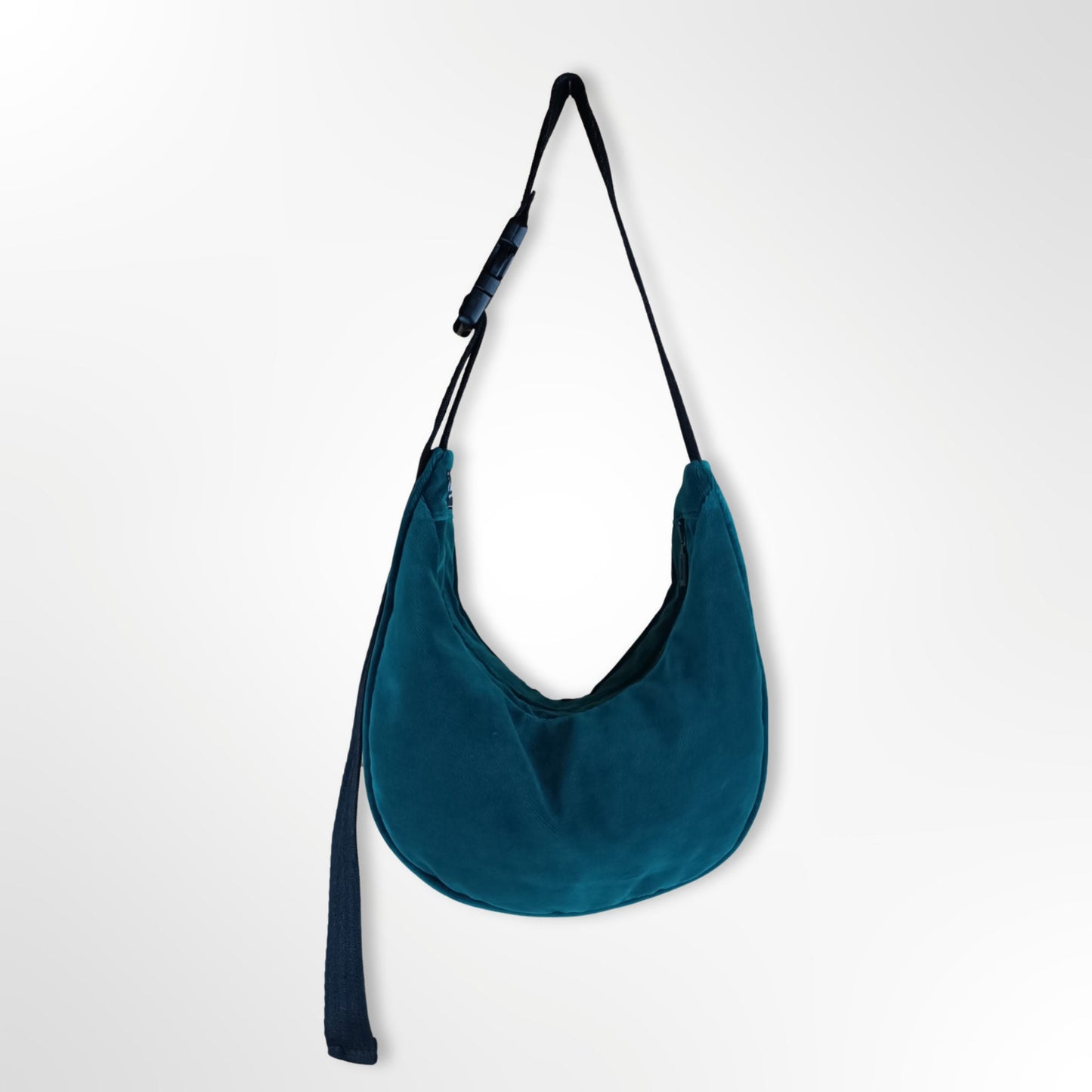 Türkisgrüne Crossbodybag, Schultertasche "Dandelion", Upcycling, Einzelstück,Samt ,Grün, türkis, nachhaltig