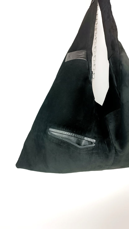 triangle bag unisex tasche aus upgecycelten textilien Außentasche