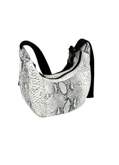 Snakeprint Crossbody Bag  aus Denim, handgemachtes Upcycling-Unikat von Wallawalla Berlin