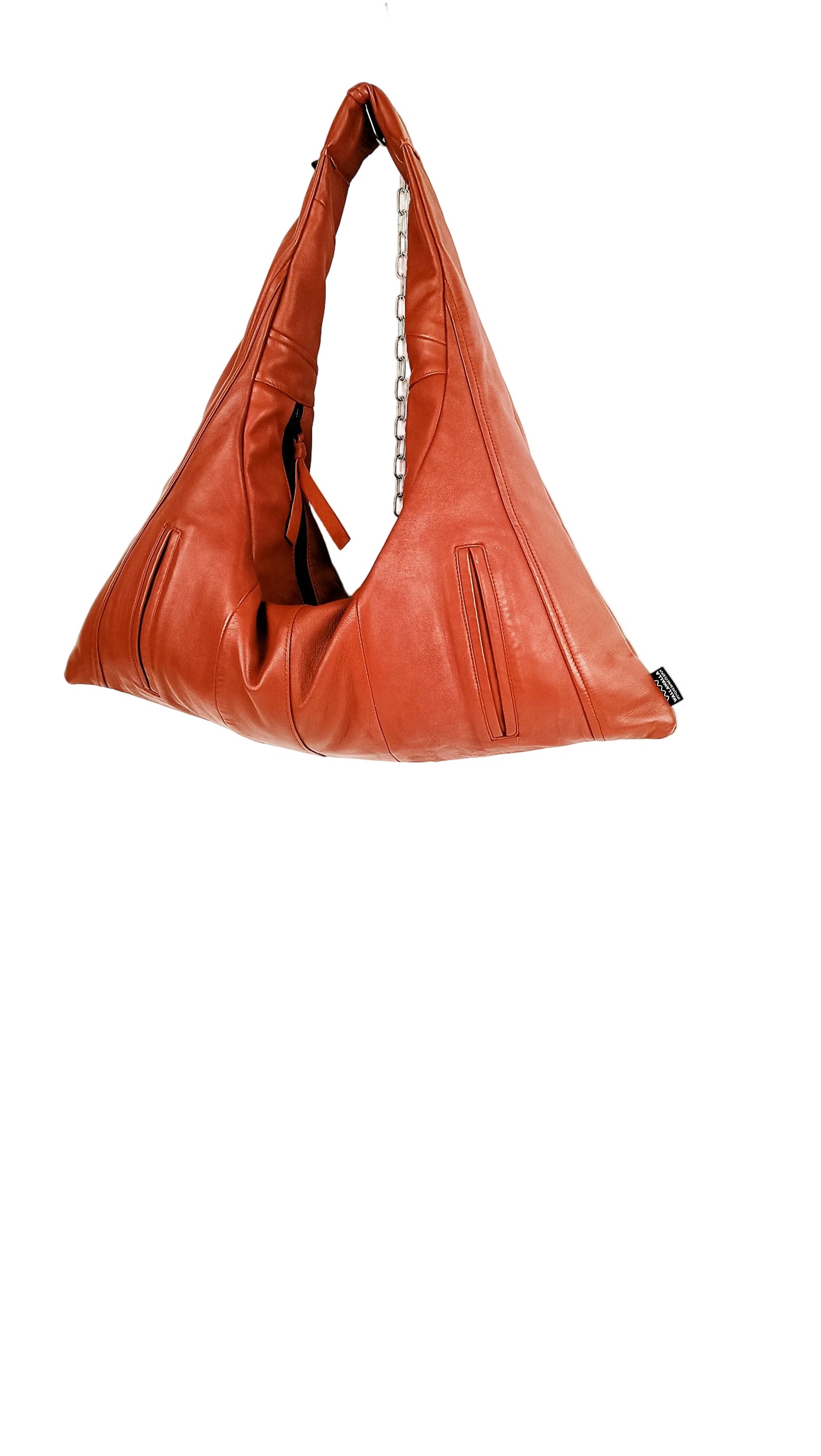 Triangle Bag S | Rotes Leder