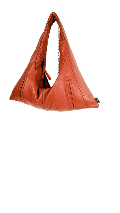 Triangle Bag S | Rotes Leder