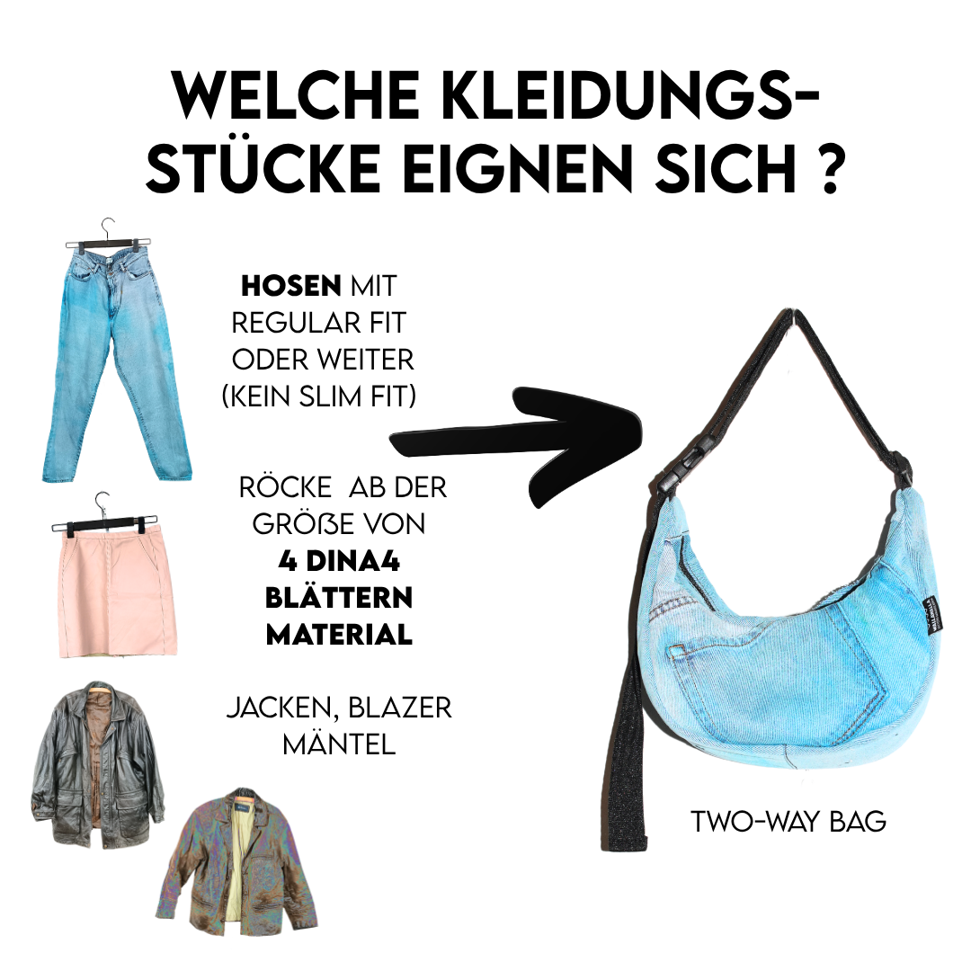 Geeignete Kleidungsstücke für eine Wunschtasche: Jeans, Jacken und Mäntel