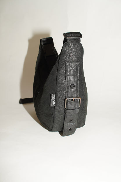 Two-Way Bag | Schwarzes mattes Leder