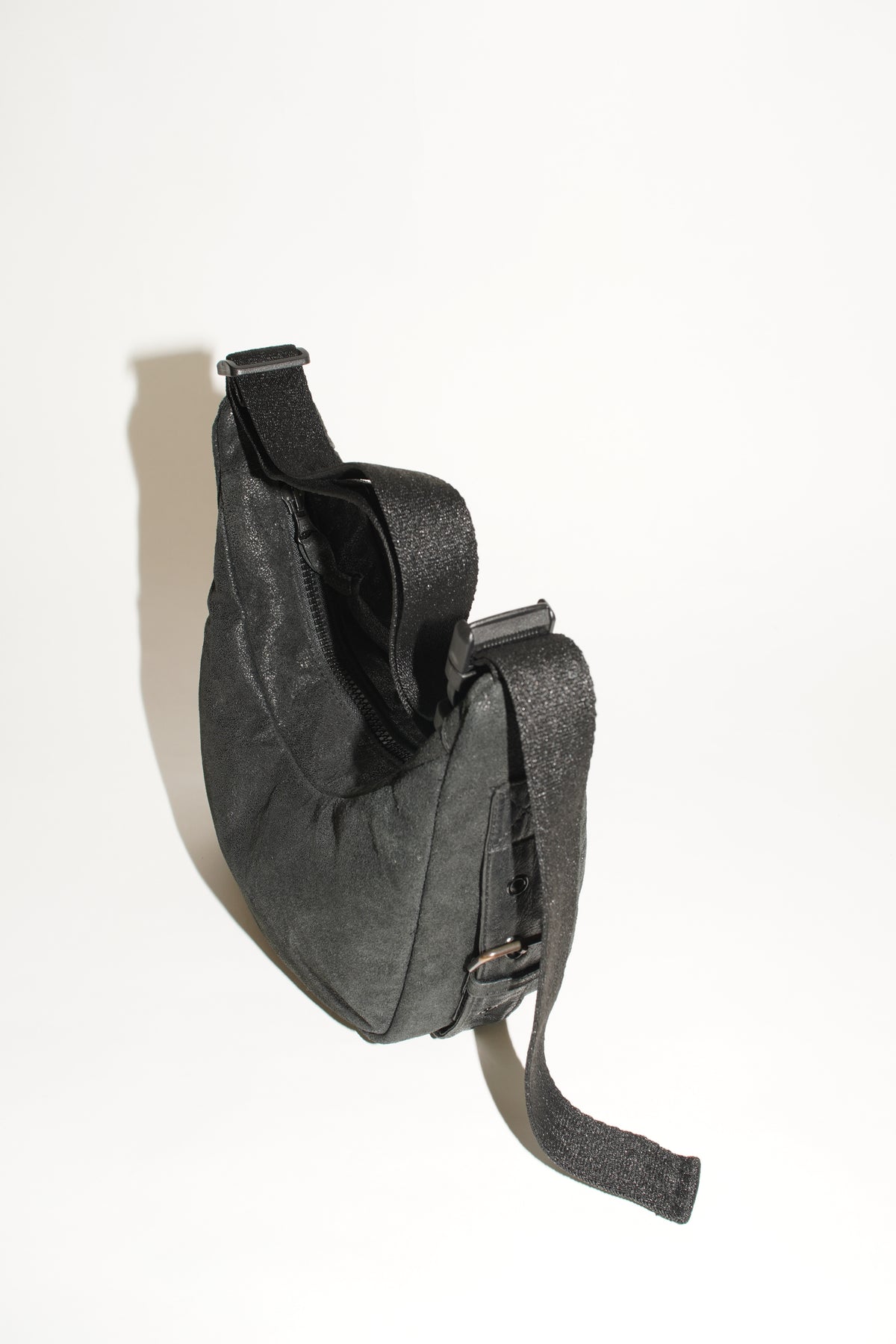 Two-Way Bag | Schwarzes mattes Leder