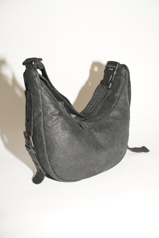 Two-Way Bag | Schwarzes mattes Leder