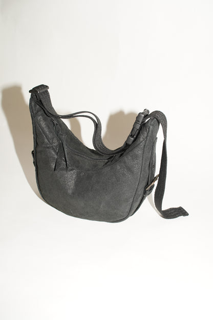 Two-Way Bag | Schwarzes mattes Leder