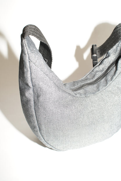 Crossbody Bag | Shiny Denim Silbergrau