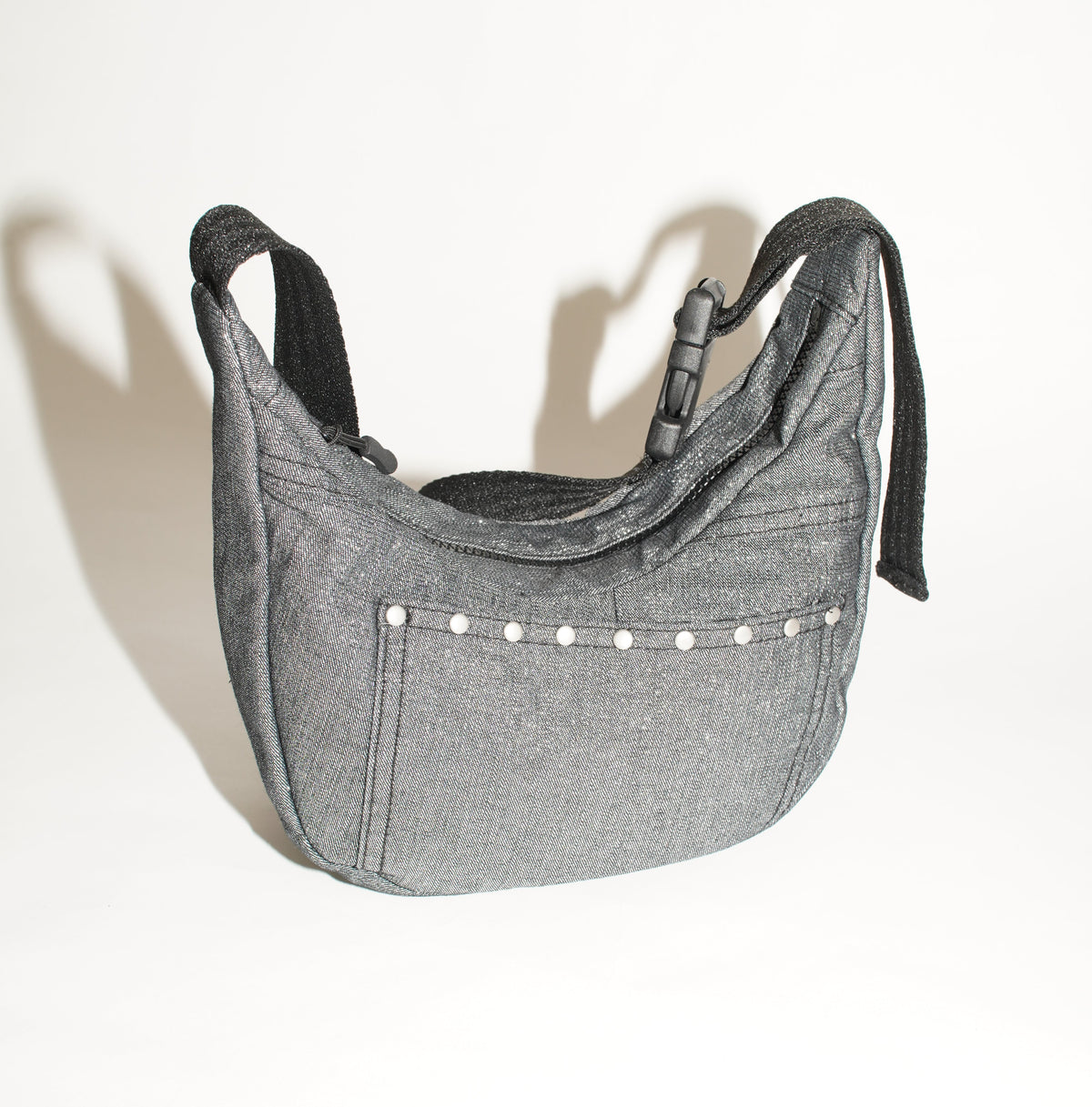 Crossbody Bag | Shiny Denim mit Nieten