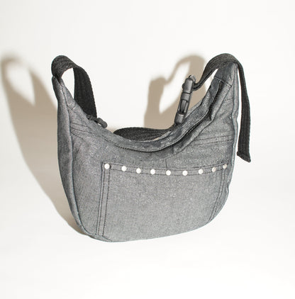 Crossbody Bag | Shiny Denim mit Nieten