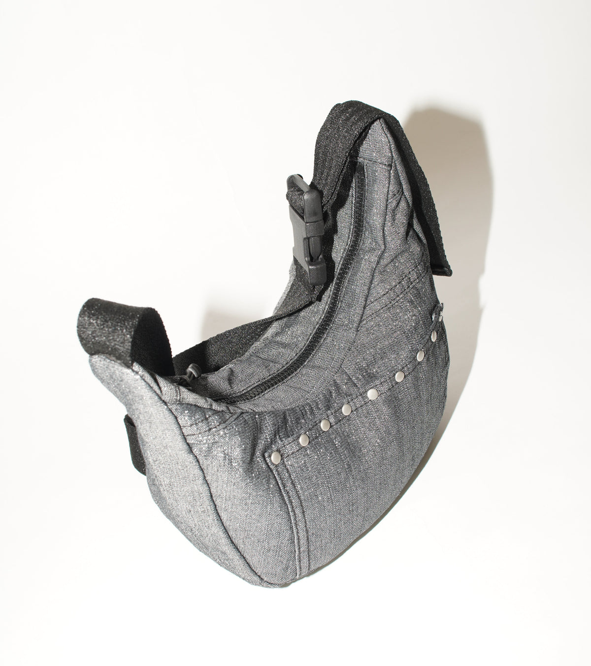 Crossbody Bag | Shiny Denim mit Nieten