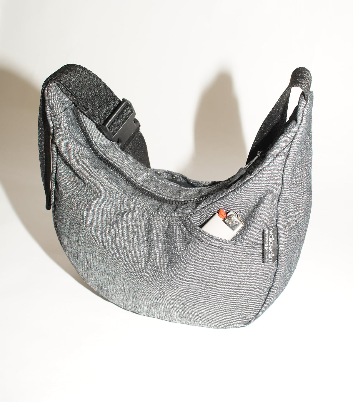 Crossbody Bag | Shiny Denim mit Nieten