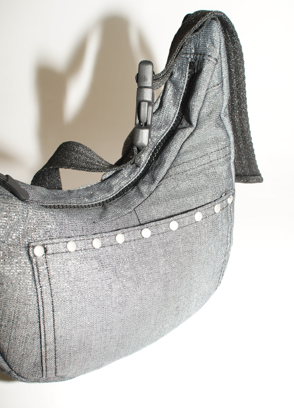 Crossbody Bag | Shiny Denim mit Nieten