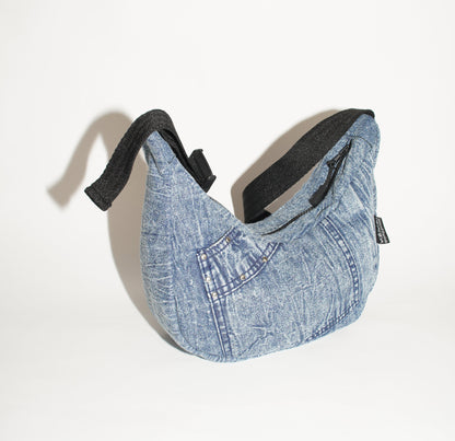 Crossbody Bag | Washed Denim mit Nieten