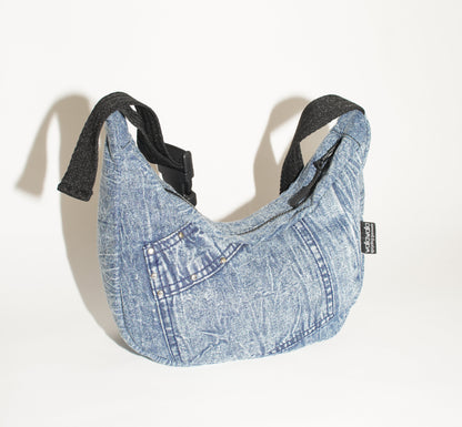 Crossbody Bag | Washed Denim mit Nieten