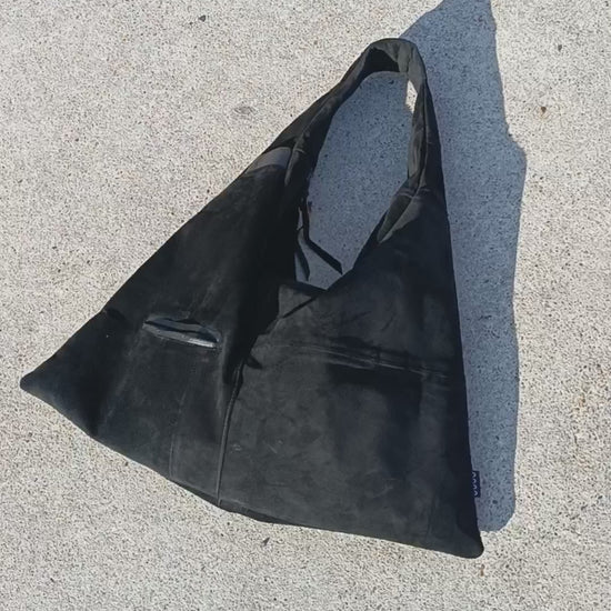 triangle bag unisex tasche aus upgecycelten textilien Außentasche handgemacht